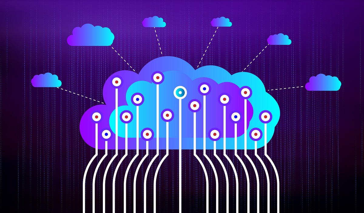 云技术网络白连接和深蓝背景服务器定位